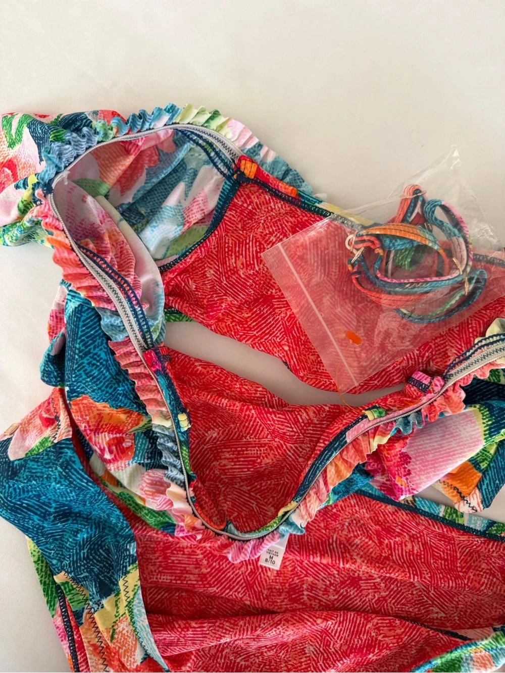 Vera Bradley SuperBloom Layla Top Hipster Bottoms Ruffle Floral Medium 2 Piece‎
